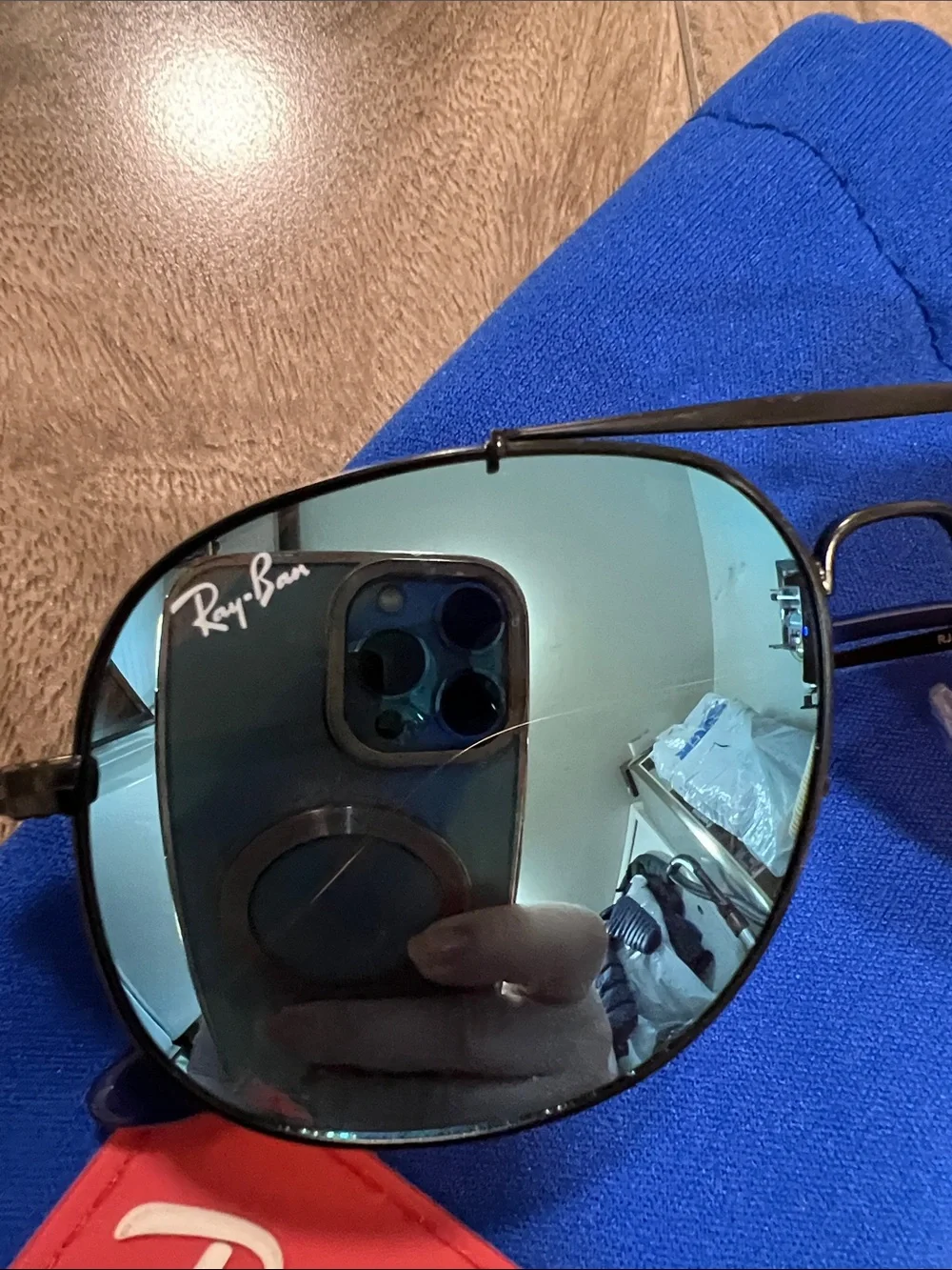 🔥🔥Ray-Ban – Aviator mirrored Sunglasses (Little Kids) Top Blue